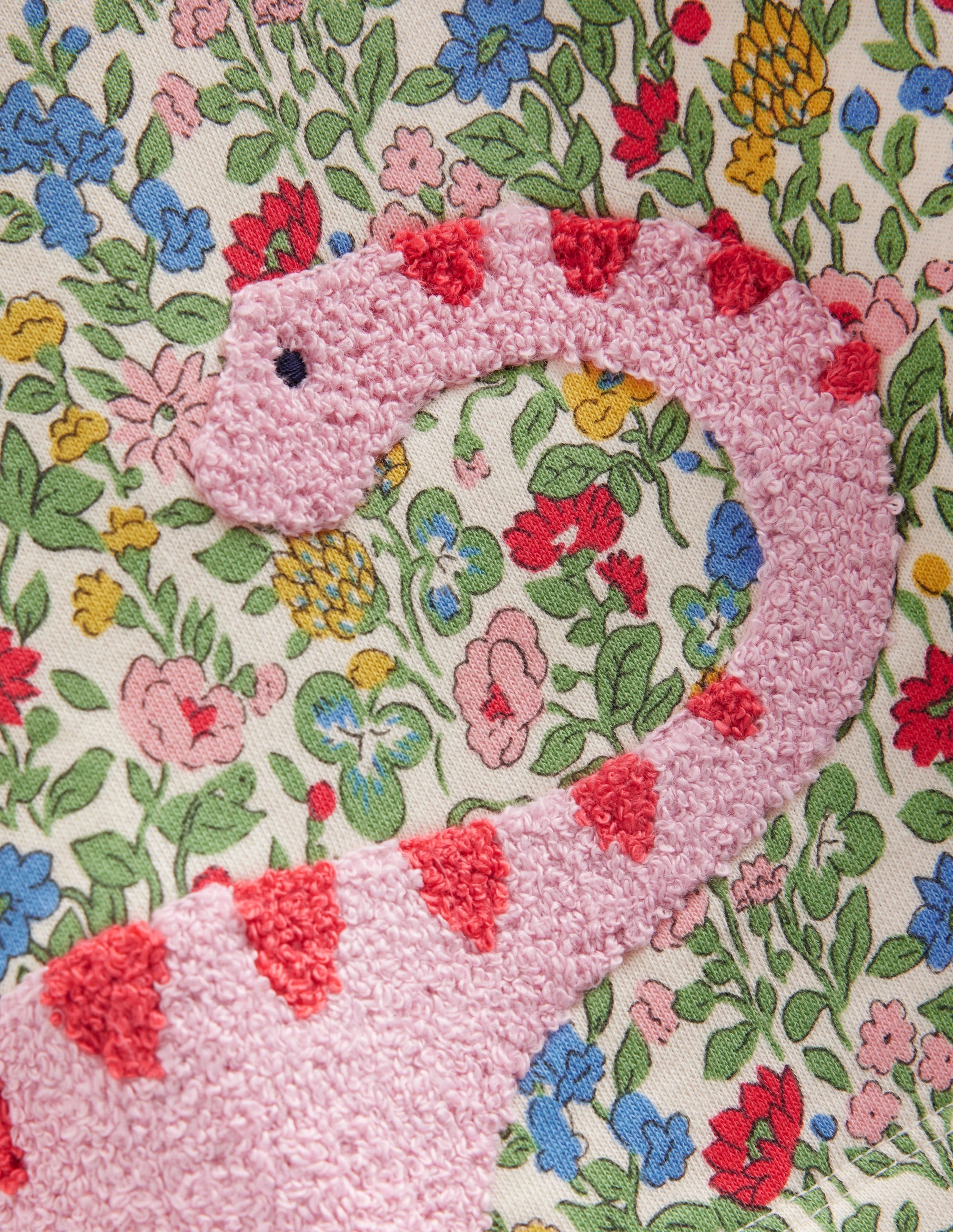 Ida Sweatshirt Appliqu Dress-Multi Meadow Floral Dinosaurs Urban Wear