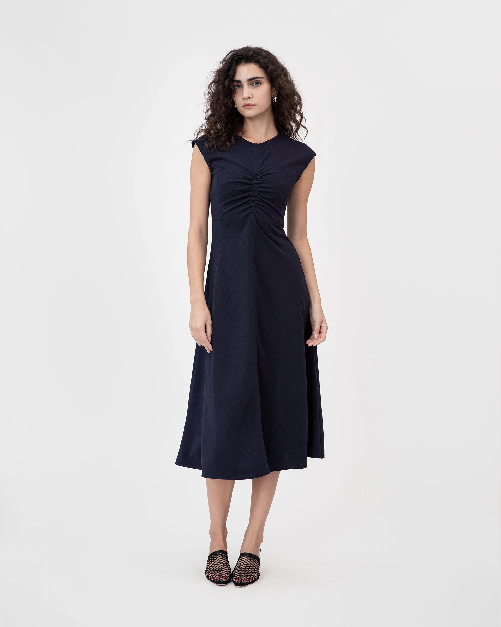 UVProtectiveLayer Side Pleats Sierra Dress