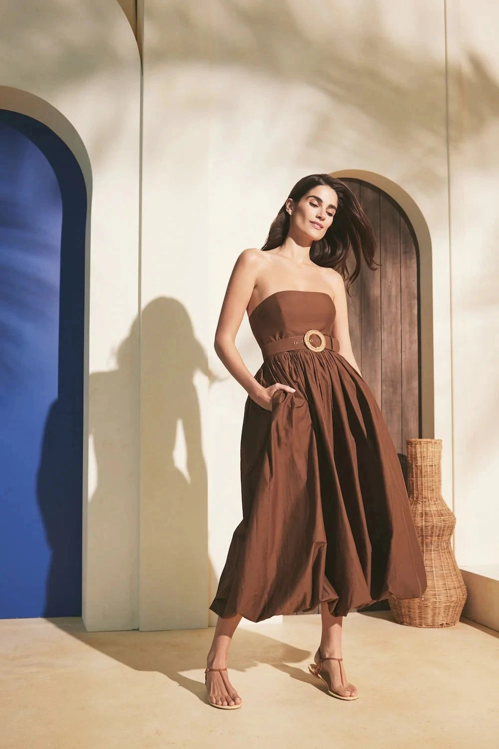 Ruffle Detail Relaxed-fit maxi dress Anisha Dress Truffle