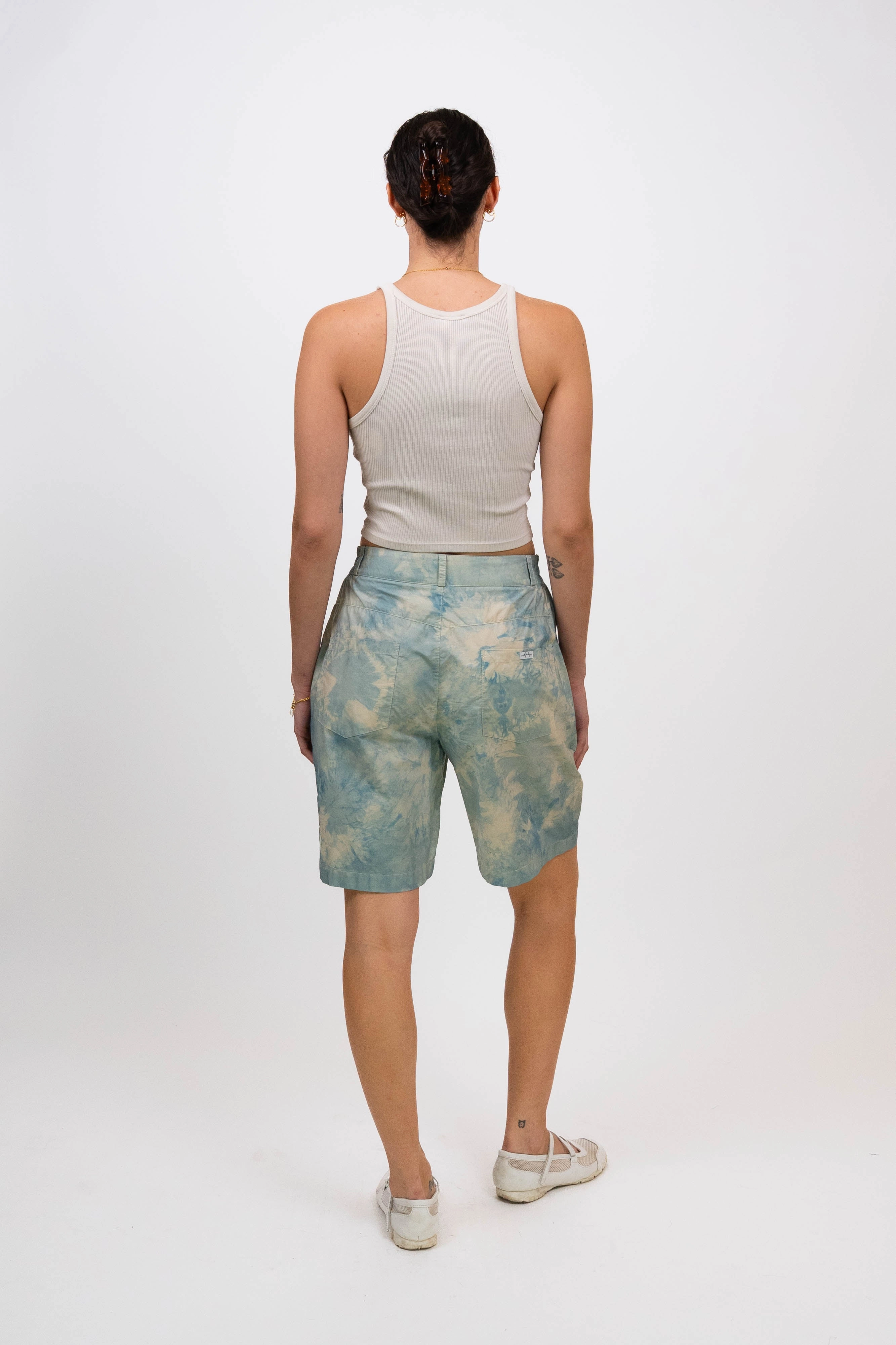 Indigo Terry Shorts (Sizes XS, M) Stretching Fit NonIrritatingStitching