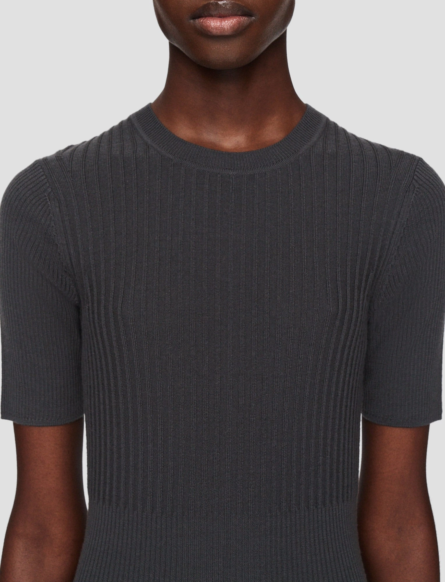 Elegant Wearable Chilly Day Wear Merino Rib Dress