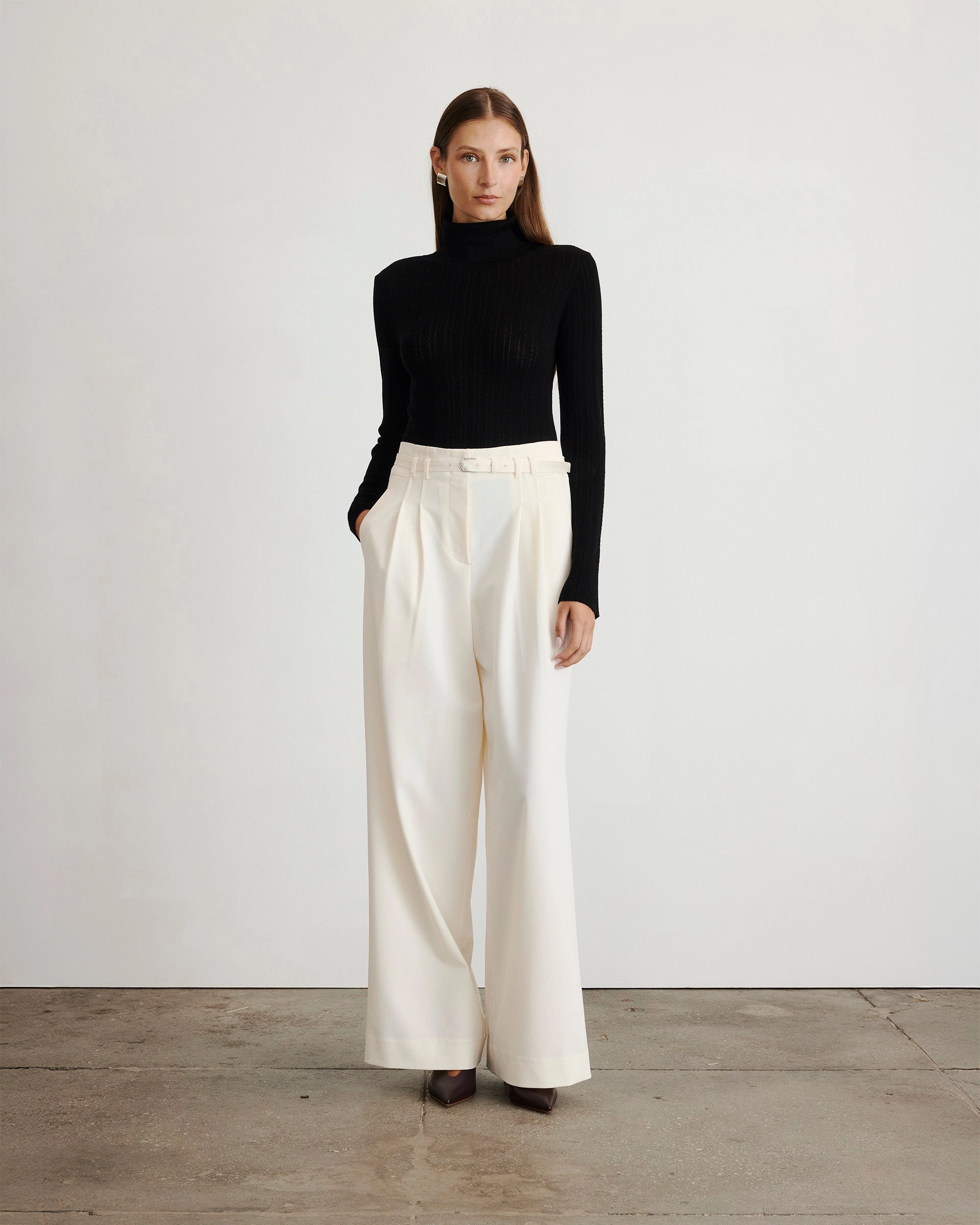 Kayden Turtleneck High Thread Count Cotton SubtleTexture