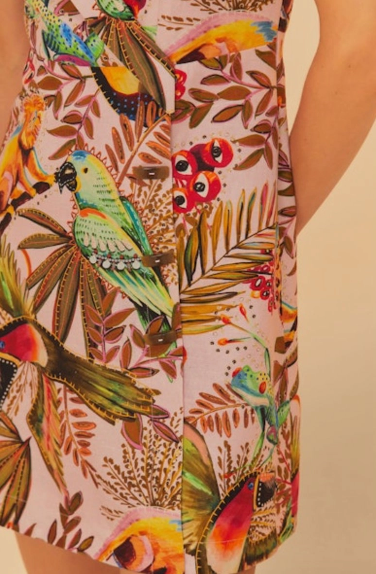 Flattering Cut Wear Into The Jungle Mini Dress Pink