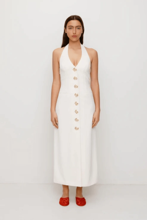 Irida Maxi Dress Ivory Subtle Touch Dreamy Look