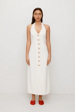 Irida Maxi Dress Ivory Subtle Touch Dreamy Look