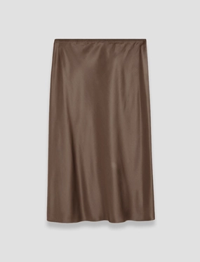 Isaak Silk Satin Skirt Cozy Feel Reinforced Hemline
