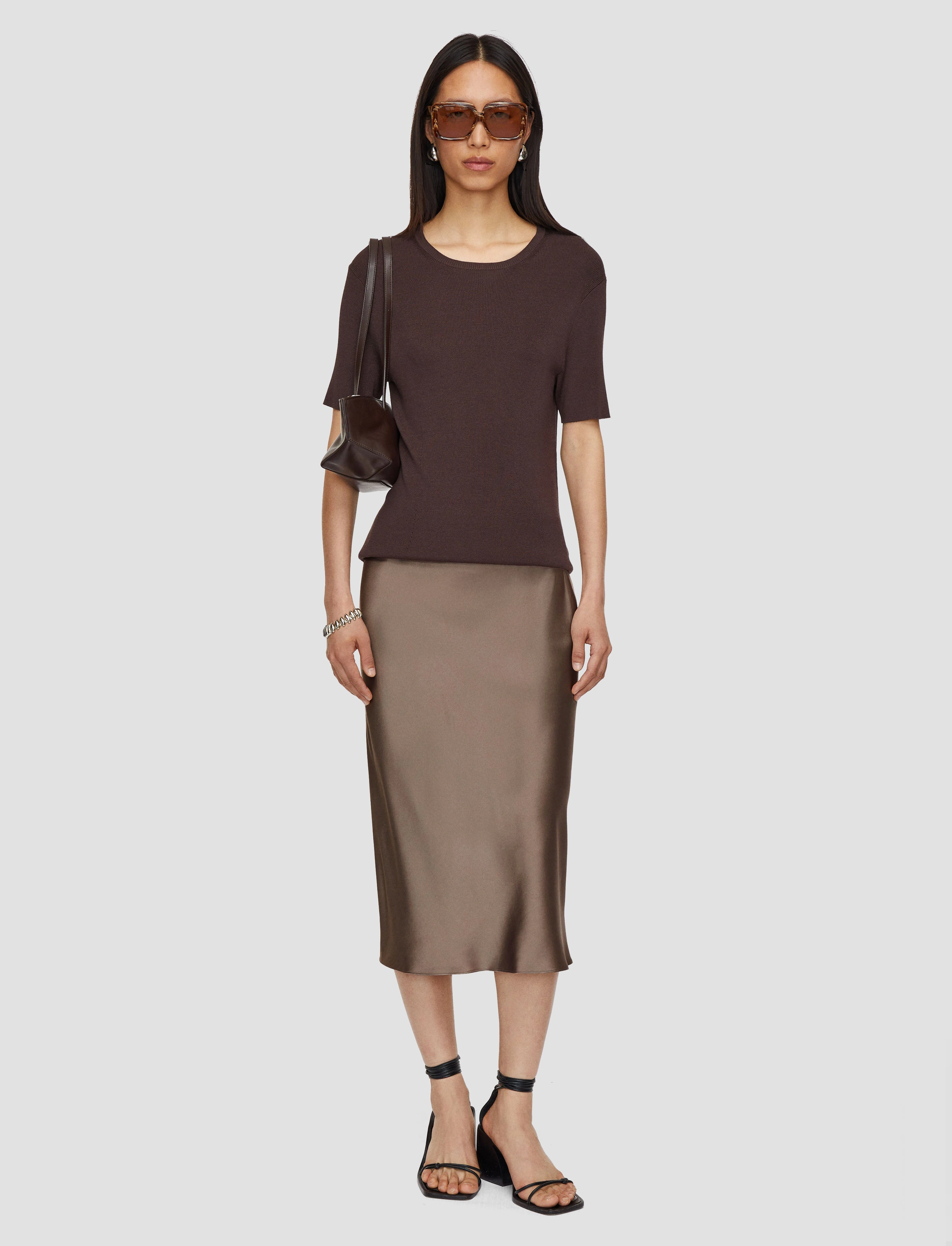 Isaak Silk Satin Skirt Light Edge Sophisticated Mood