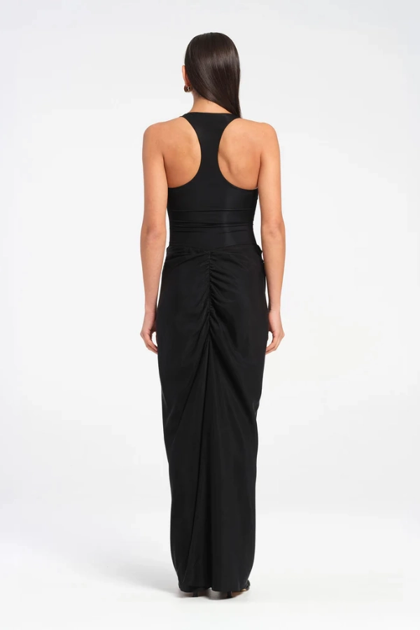 Delicate Edge Jade Dress Black