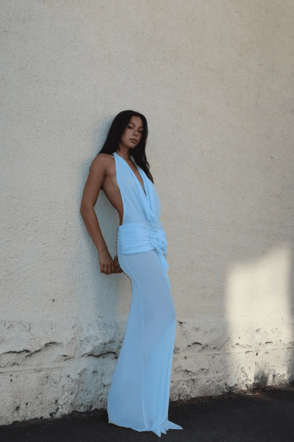 Jade Dress Light Blue Social Ease