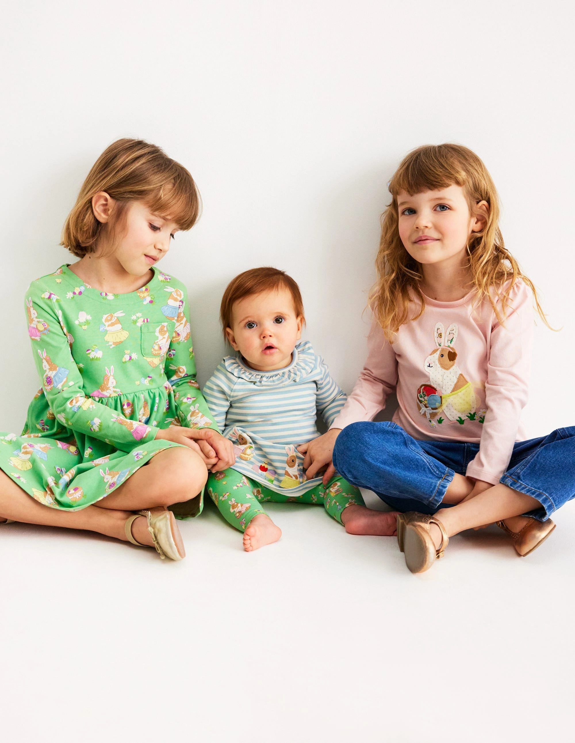 Jersey Logo Dress Set-Vintage Blue Guinea Pigs Picnic Slim Charming Relax