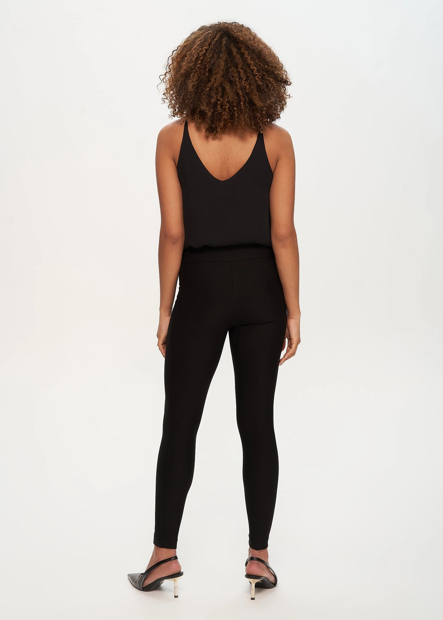 Layering Piece Jessica Black Biker Pant With Side Pockets