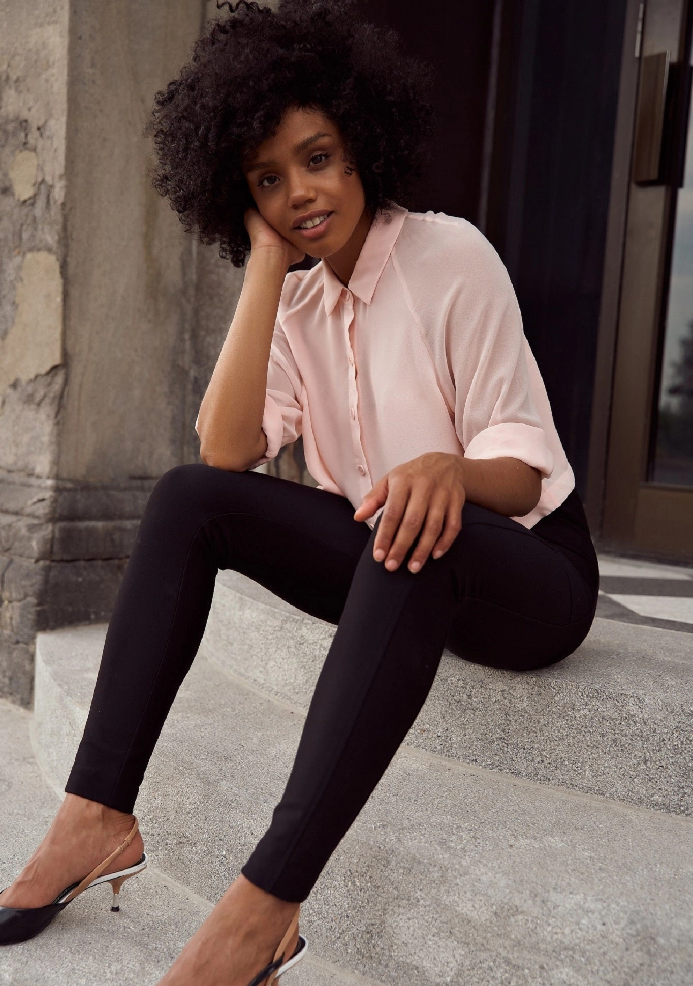 Jessica Black Biker Pant With Side Pockets Versatile Fit