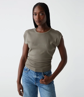 Elegant Cardigan OdorResistantTreatment JONI CREW POWER SHOULDER TOP