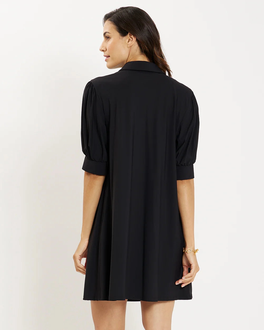 Jude Connally Emerson Dress Lightweight Jude Cloth in Black Curve-Enhancing Simple yet chic gown
