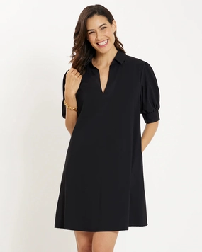 Jude Connally Emerson Dress Lightweight Jude Cloth in Black Elegant knee-length dress