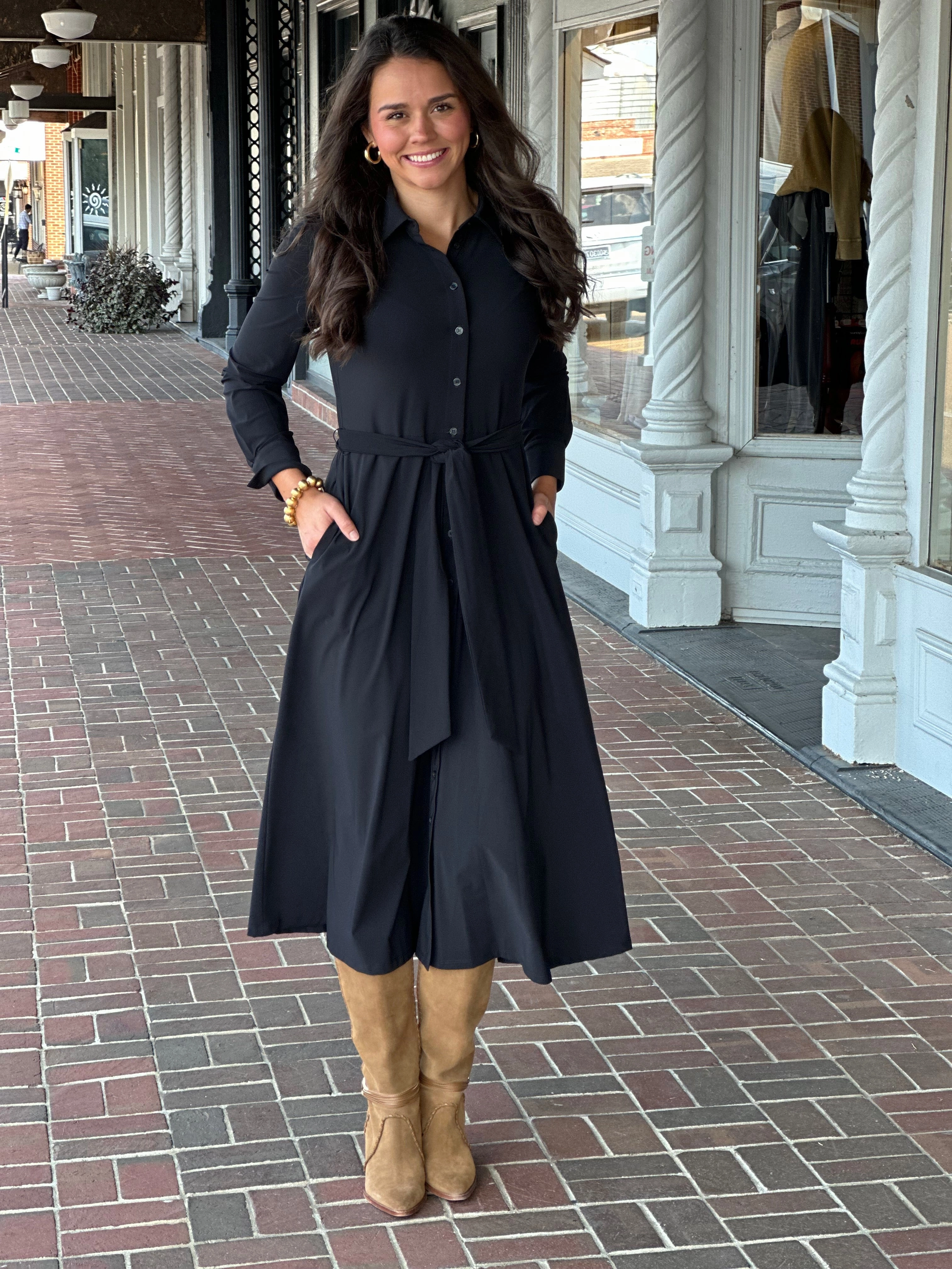 Lightweight Comfort Art Event Jude Connally Kitty Dress in Black