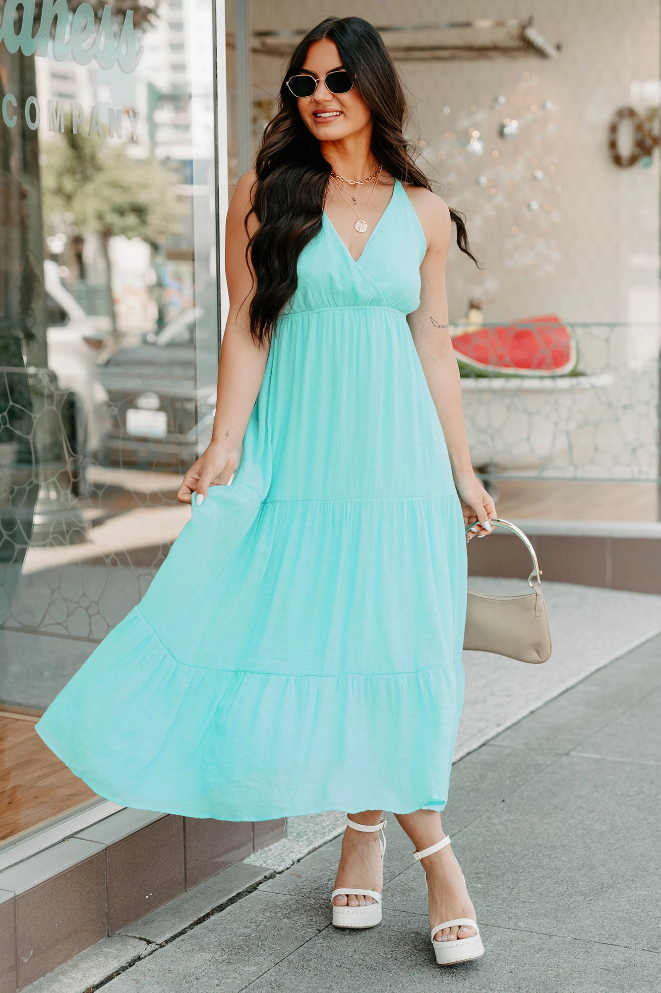 Casual Layering Just A Feeling Sleeveless Maxi Dress (Jade)
