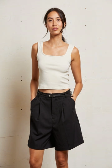 RawEdgedDesign AntiStaticTreatment KAITLYN LUX RIB BINDED TANK