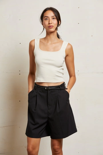 KAITLYN LUX RIB BINDED TANK Reflective Safety Trim