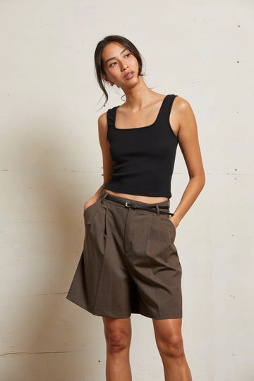 Easy Style KAITLYN LUX RIB BINDED TANK