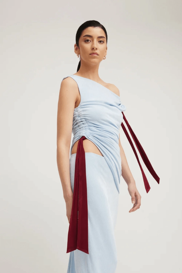 Kalilah Dress Sky/Merlot Breathable fabric