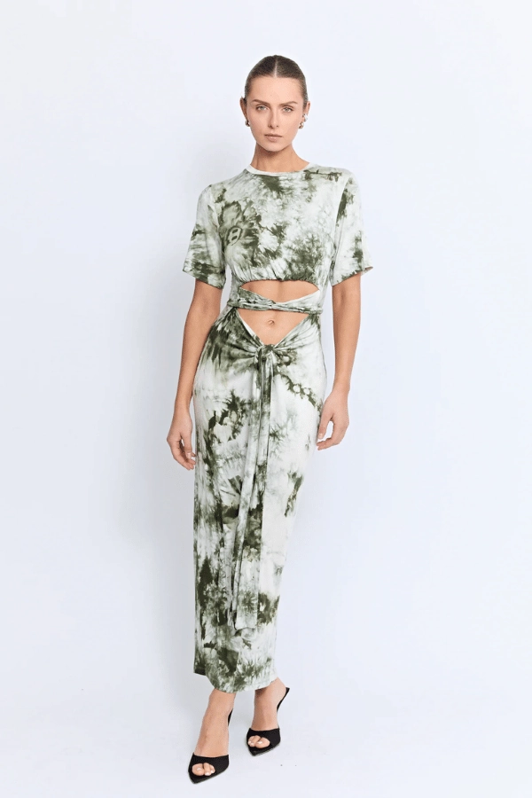 Kami Dress Earth Tie Dye AdjustableStraps Fall Silhouette