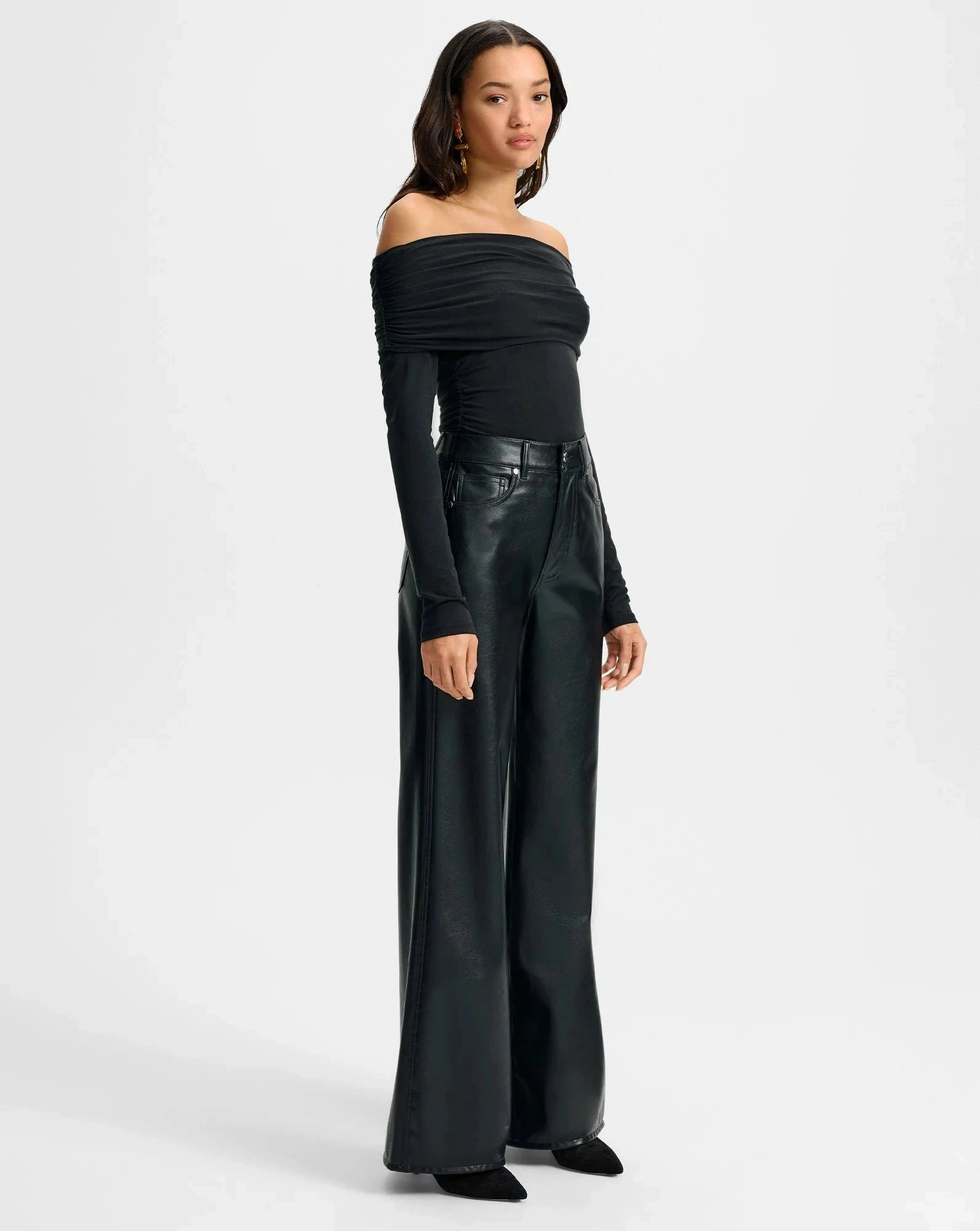 Cozy And Stylish Outdoor Style Kasey Wide-Leg Pant Black