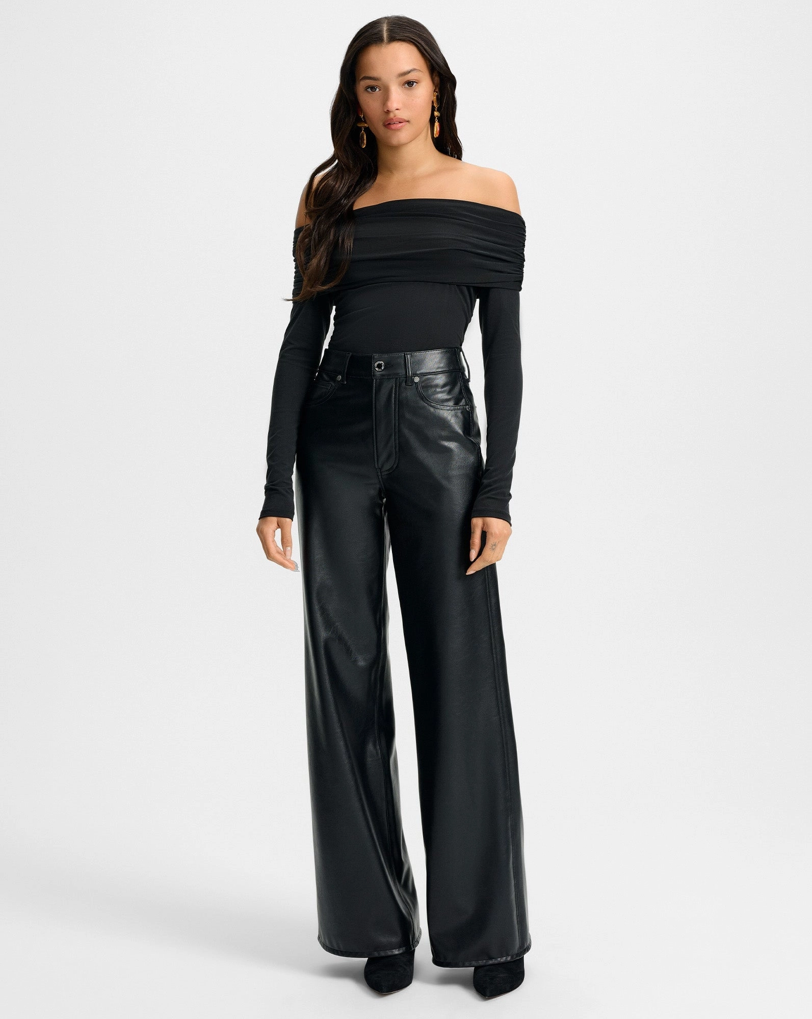All Around Fit Kasey Wide-Leg Pant Black
