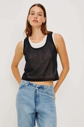 Basic Tee Abrasion Resistant Fabric Kelly Top Black Ivory