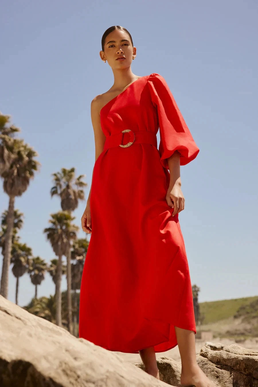 Kenna Dress Pepper Patterned-Fabric Garden Scene