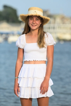 Minimal Vibe Kiki Set Skirt / White Eyelet