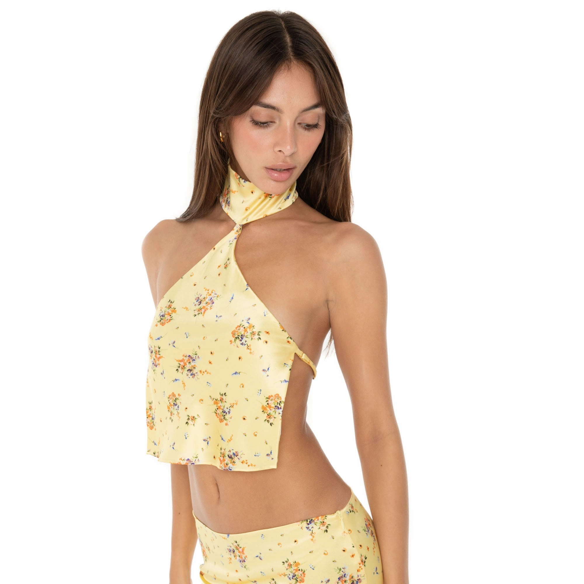 Kiku Floral Top BondedShoulder