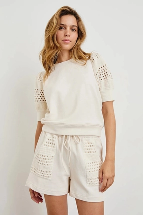 Kimberly Top Oat Durable Interlock Stitch Modern Polo