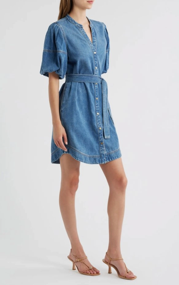 Sage Glow Kingsley Dress Antique Blue