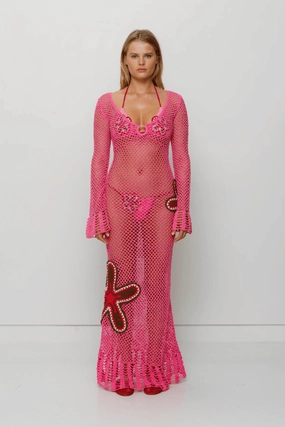 Elke Crochet Maxi Dress Candy Quick Layer