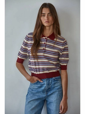 UVProtection Coating Breathable Material KNIT BUTTON UP COLLAR TOP