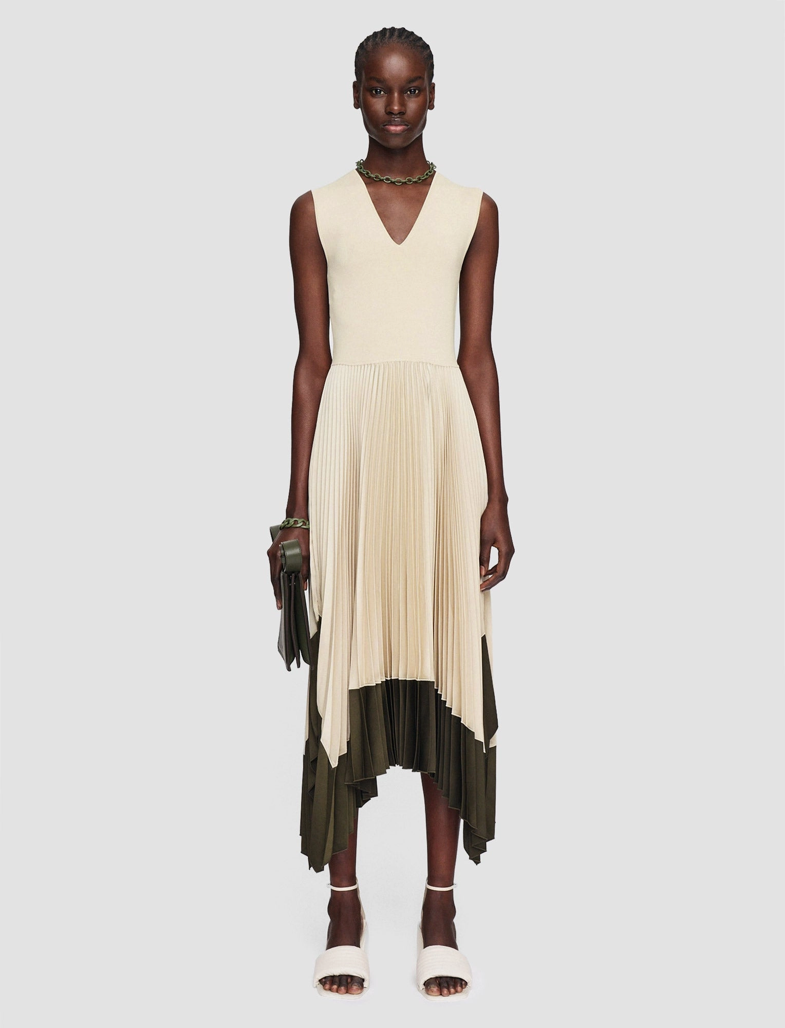 Casual Layers Knit Weave Pliss Animation Dura Dress