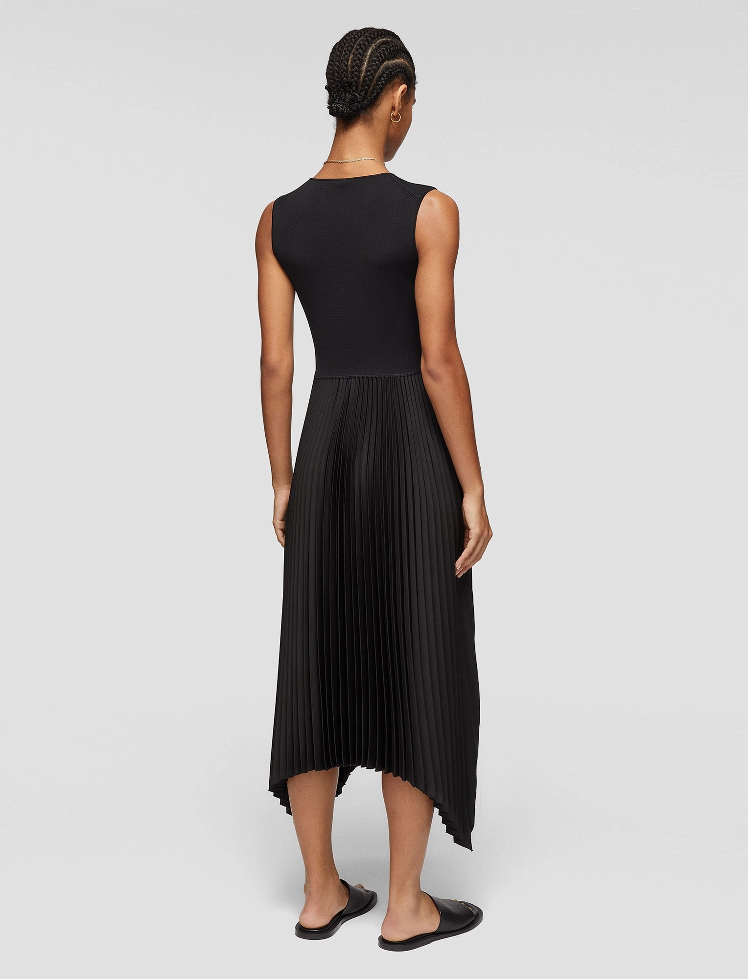 Knit Weave Pliss Dera Dress Warm-Layer