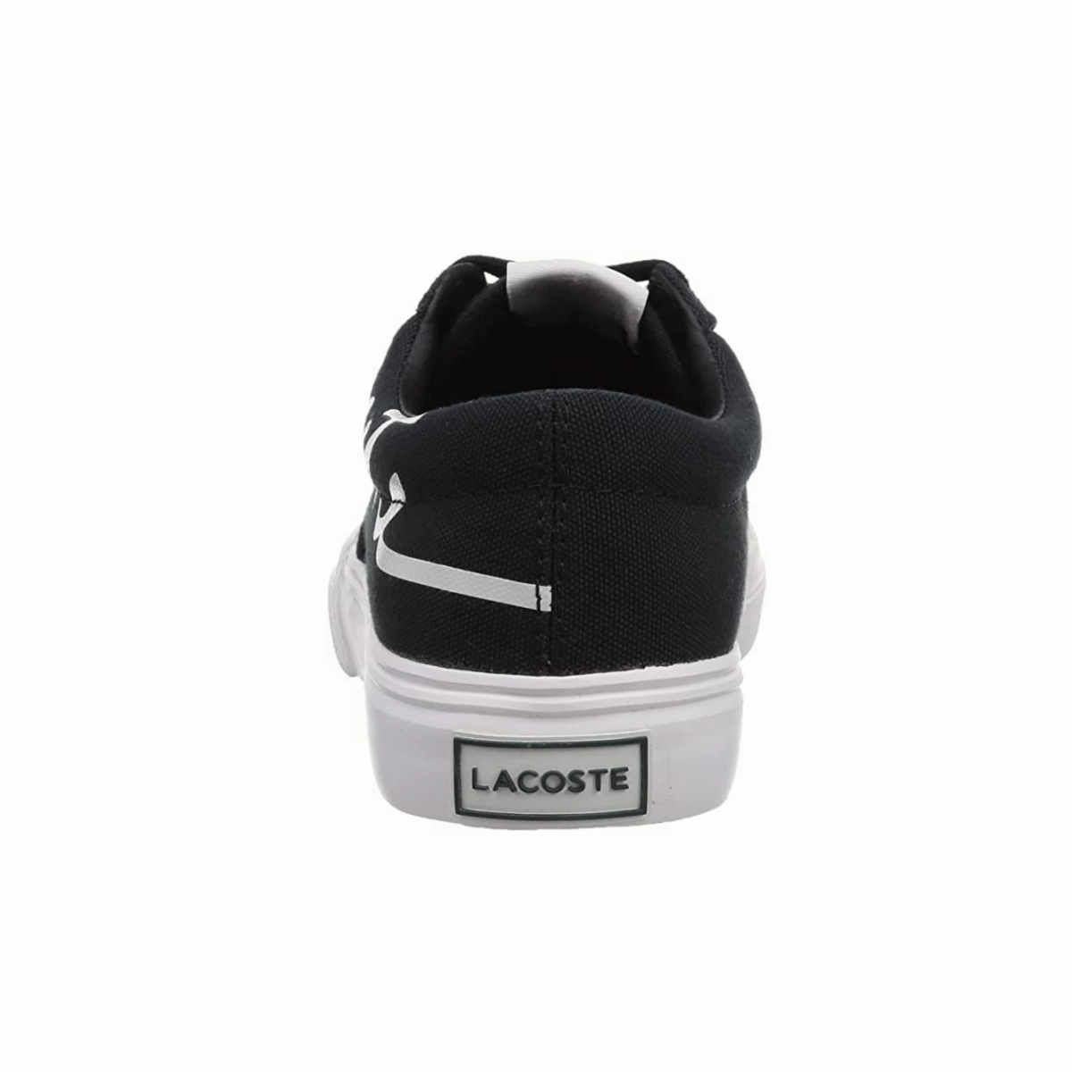 Stretchable Material Tropic Mode LACOSTE 7-42CMA0040454 Jump Serve Lace Canvas Logo MN'S (Medium) Black/Off White Textile Lifestyle Shoes