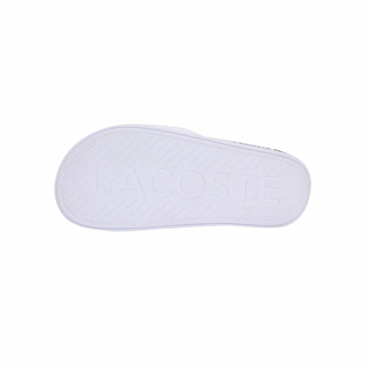 Shine Tone LACOSTE 7-43CMA00201R5 CROCO DUALISTE LOGO STRAP 0922 MN'S (Medium) White/Dark Green Synthetic Slide