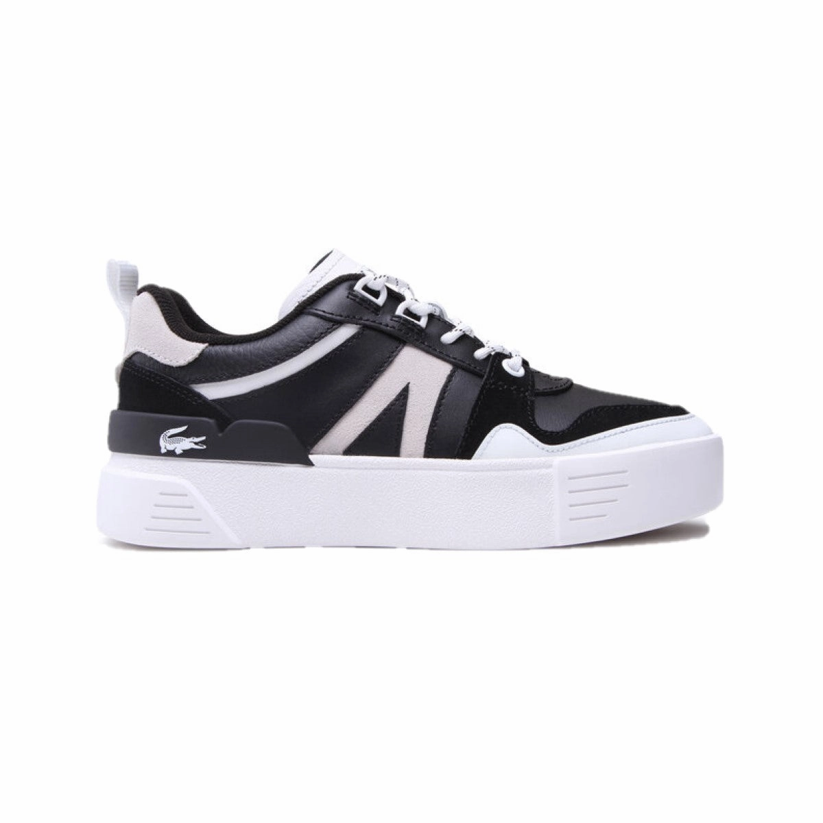 Crystal Glow Breathable mesh design LACOSTE 7-44SFA0112312 L002 222 WMN'S (Medium) Black/White Leather Lifestyle Shoes