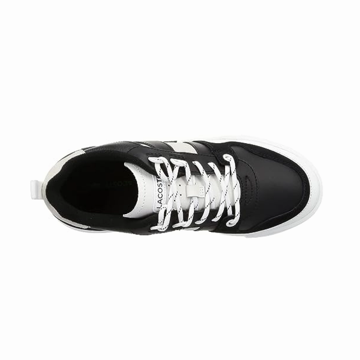 Breathable Upper LACOSTE 7-44SFA0112312 L002 222 WMN'S (Medium) Black/White Leather Lifestyle Shoes