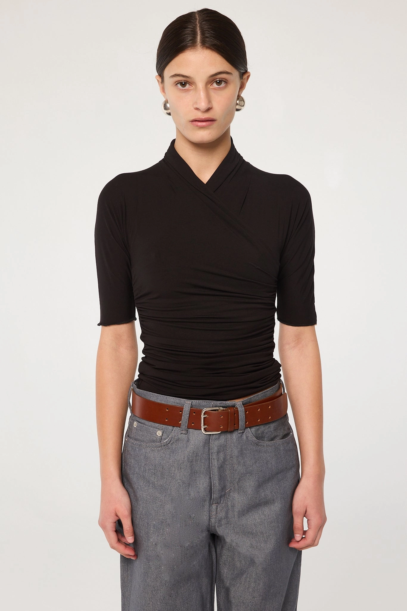 V Neck Design FELIX SHORTSLEEVE TOP