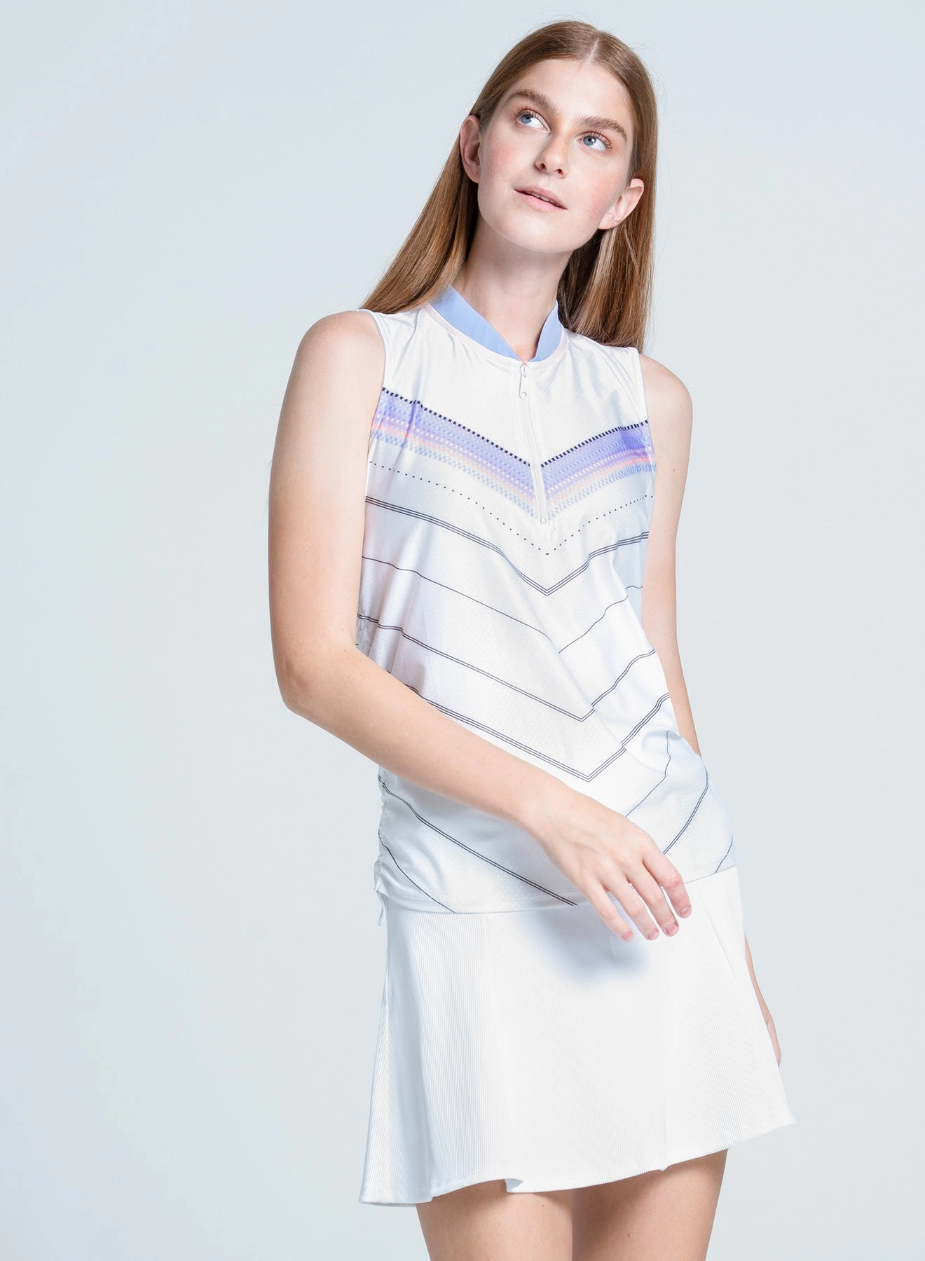 Layered Neckline RubberizedGrip Lavender Love Tank