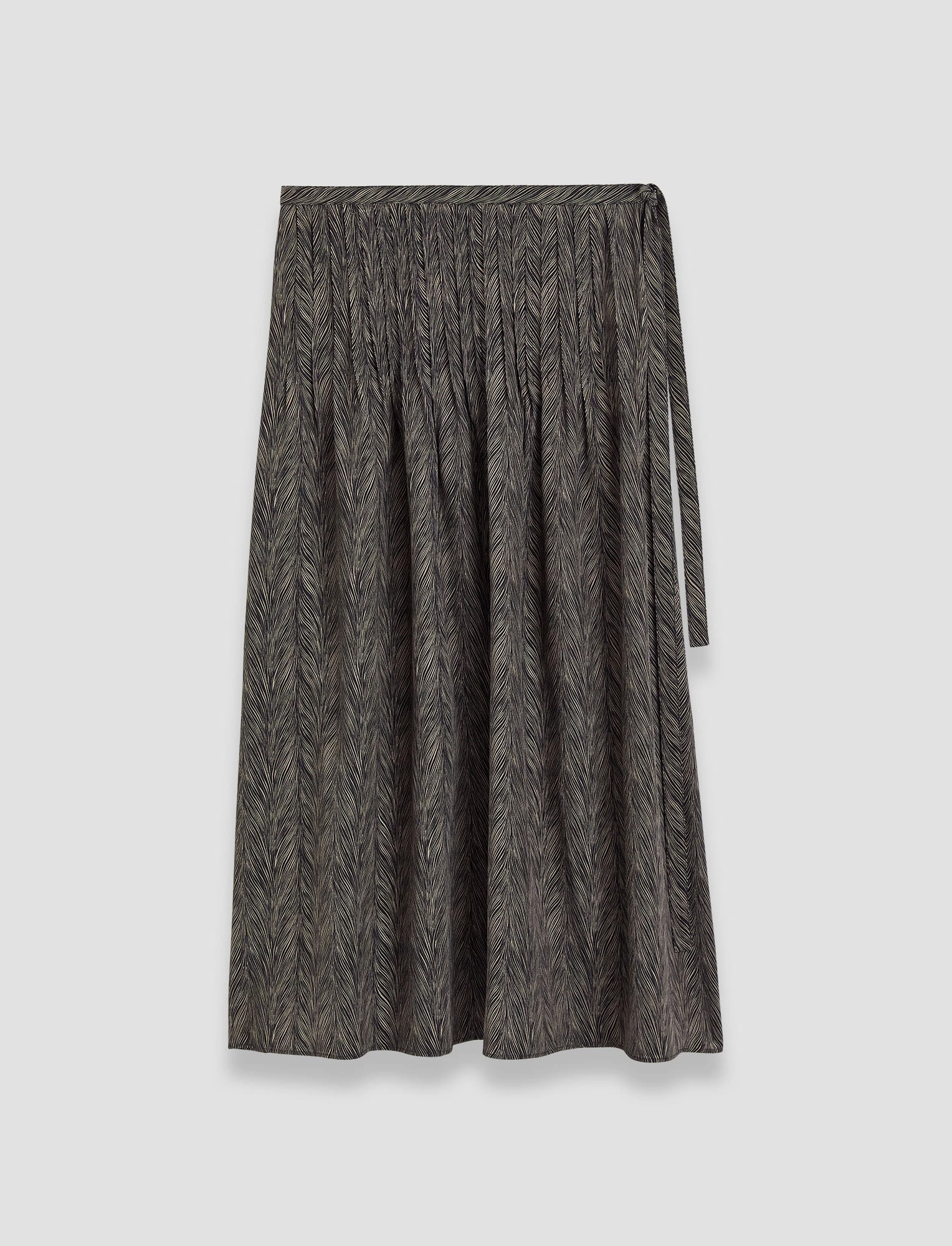 Seamless Finish Lavy Crepe de Chine Print Silk Skirt