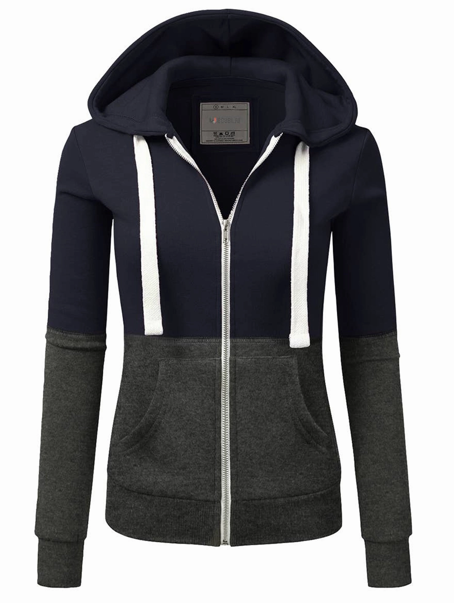 HygienicCoating COLOR BLOCKING LONG SLEEVED HOODIE_CWOHOL422