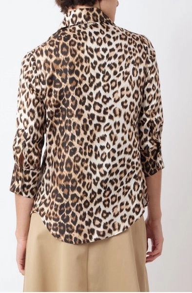 Sheer Overlay Material Ribbed Hem Emmanuelle Panthere