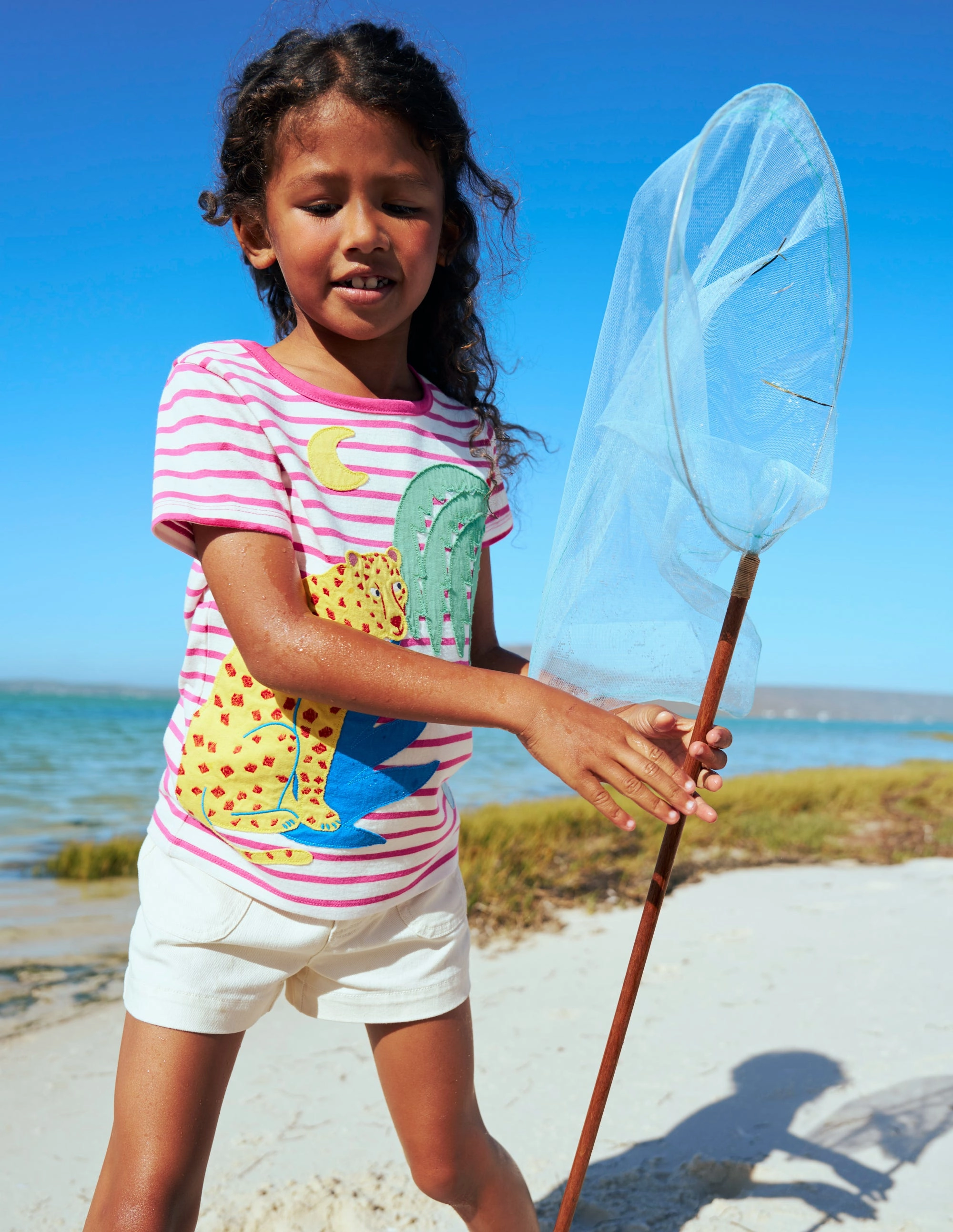 Short Sleeve Appliqu T-shirt-Rose Petal Pink Cheetah Long Sleeve Polo Wrinkle resistant fabric