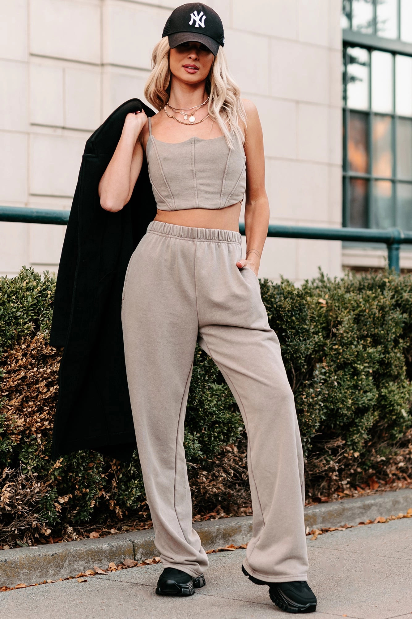 Layer Fit Lazy By Choice Mineral Wash Lounge Set (Ash)