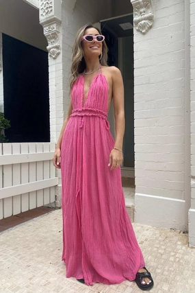 Lefkothea Dress Pink Effortless Layering Stylish Mood